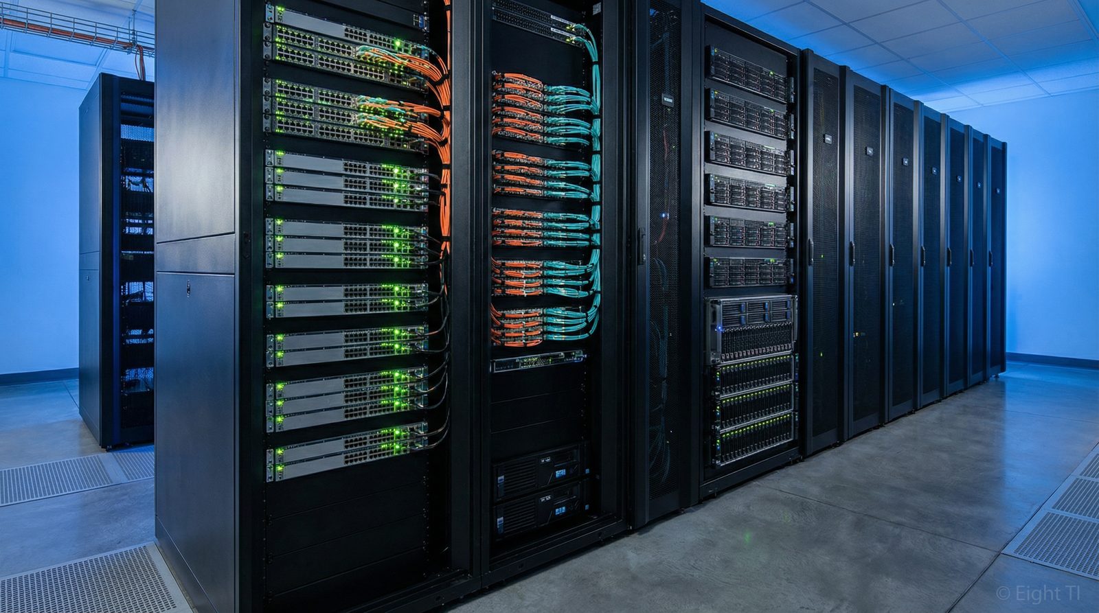 Componentes de rede e cabeamento de alta qualidade