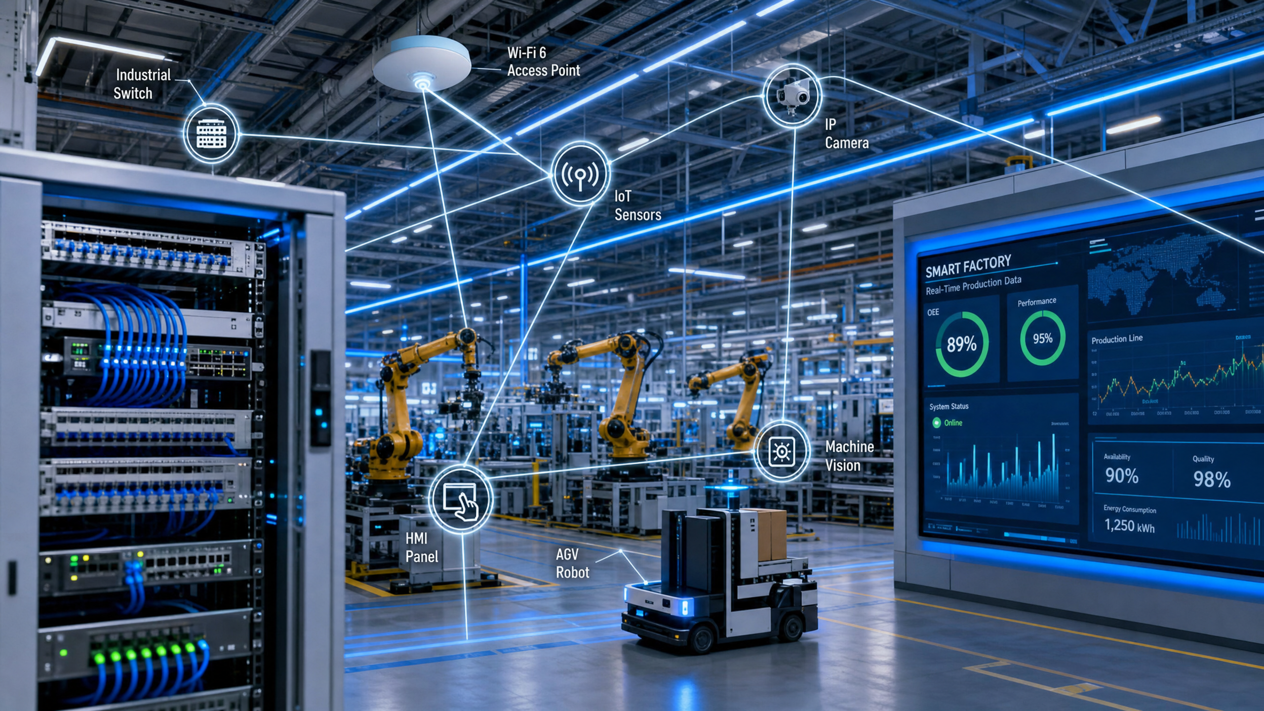 Cabeamento estruturado industrial em Hortolândia