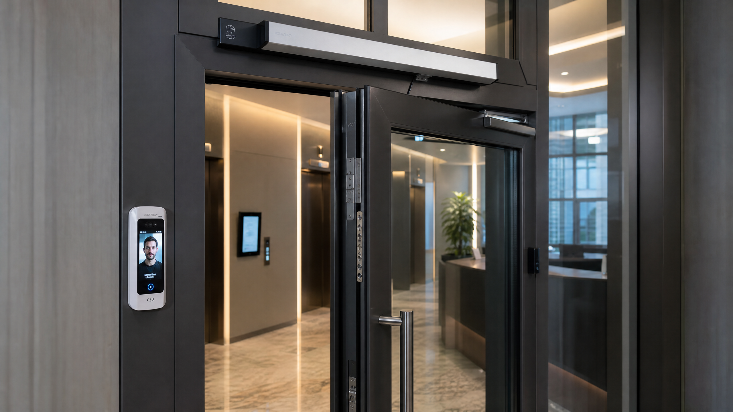 Automação de portas com abertura por reconhecimento facial - Sistema completo com movimentador automático e controle de acesso FaceID